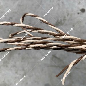 Dây Giấy Se Đôi 2 Màu Nâu Cà Phê Và Màu Be Sữa